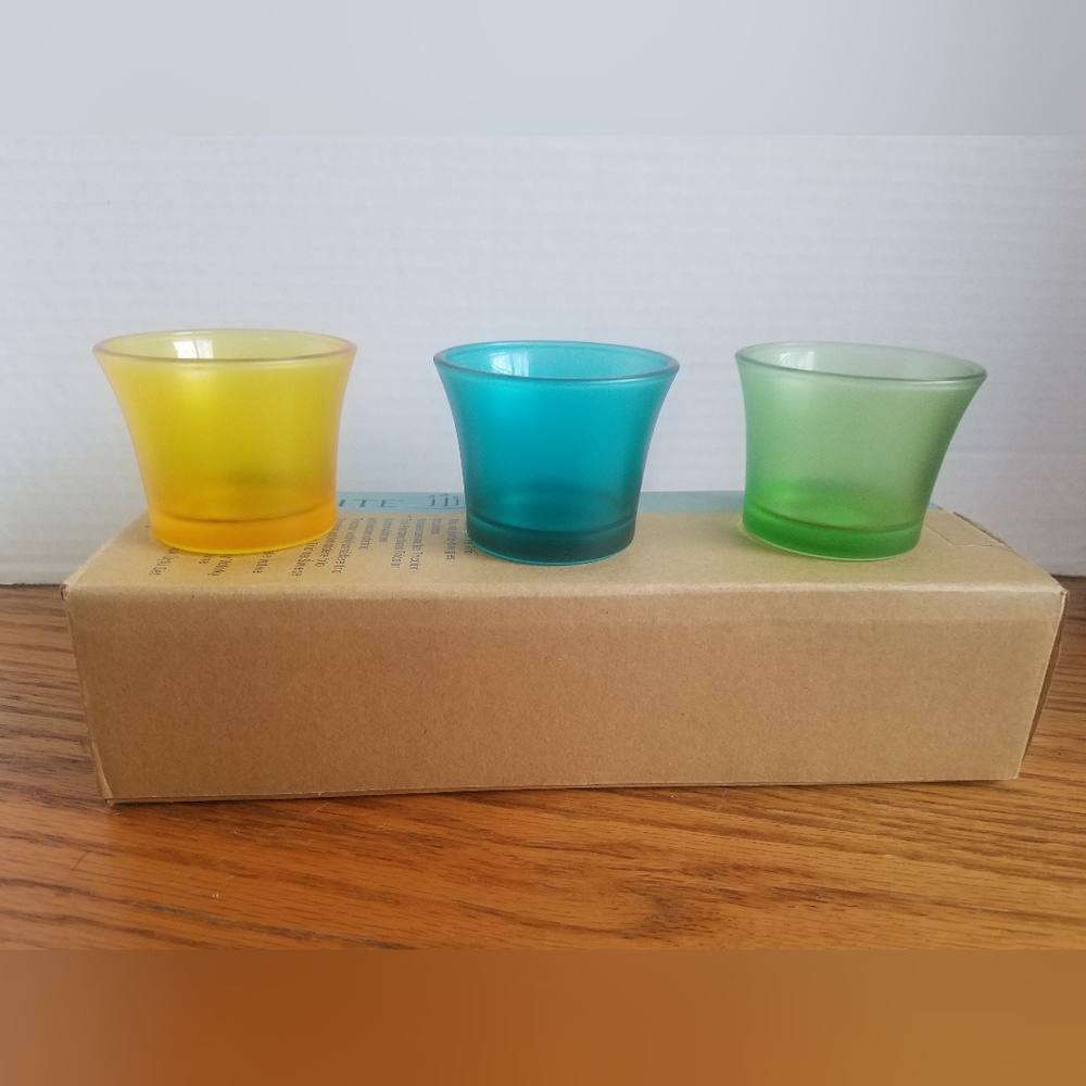 PartyLite Tricolor Votive Trio New